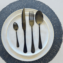 Faqueiro 24 Peças de Aço Inox Positano Preto Ônix